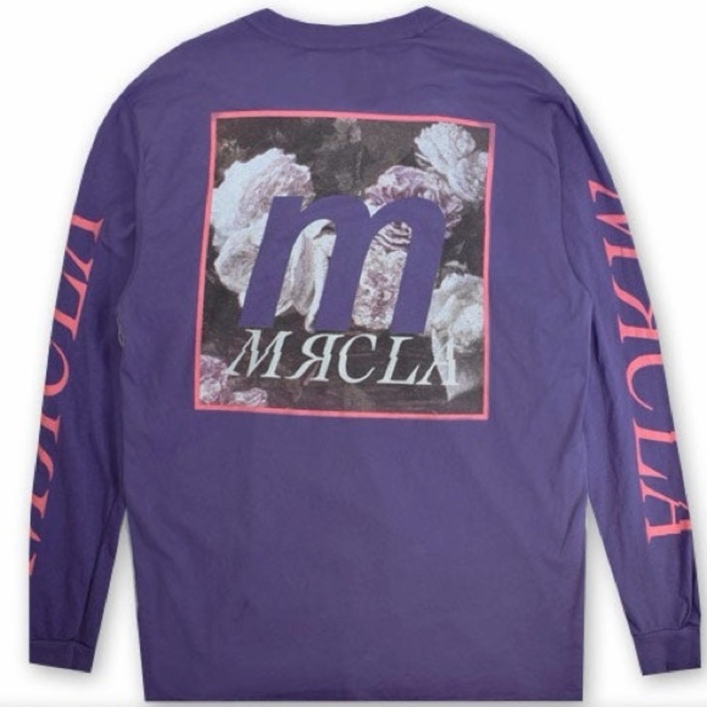Mr. Completely MRCLA Purple Long Sleeve Graphic Shirt Size Medium